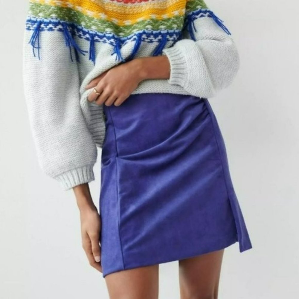 Anthropologie Purple Mini Skirt